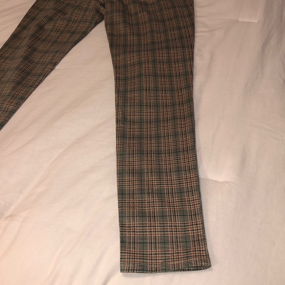 Express High Waisted Plaid Stretch Ankle Leggings - Picture 5 of 6